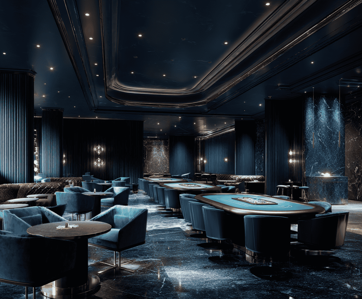 Eleganckie wnętrze Crystal Palace Casino w Katowicach